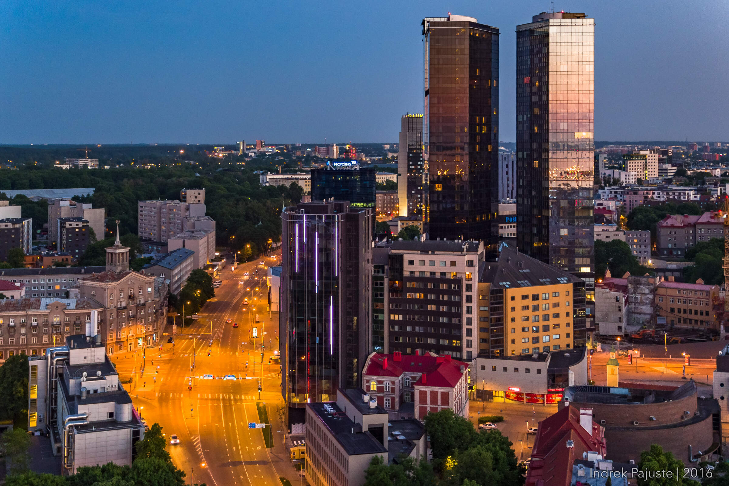 Vaade Liivalaia kaksiktornidele